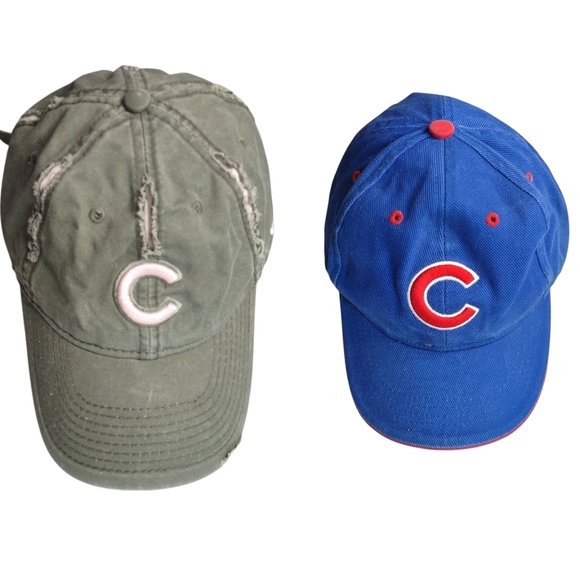 2 Pieces of Chicago Cubs Women's & kid's Hats/Caps Green/Blue - Picture 2 of 14